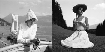 Редкие фото фото Одри Хепберн на каникулах в Швейцарии, 1954 год