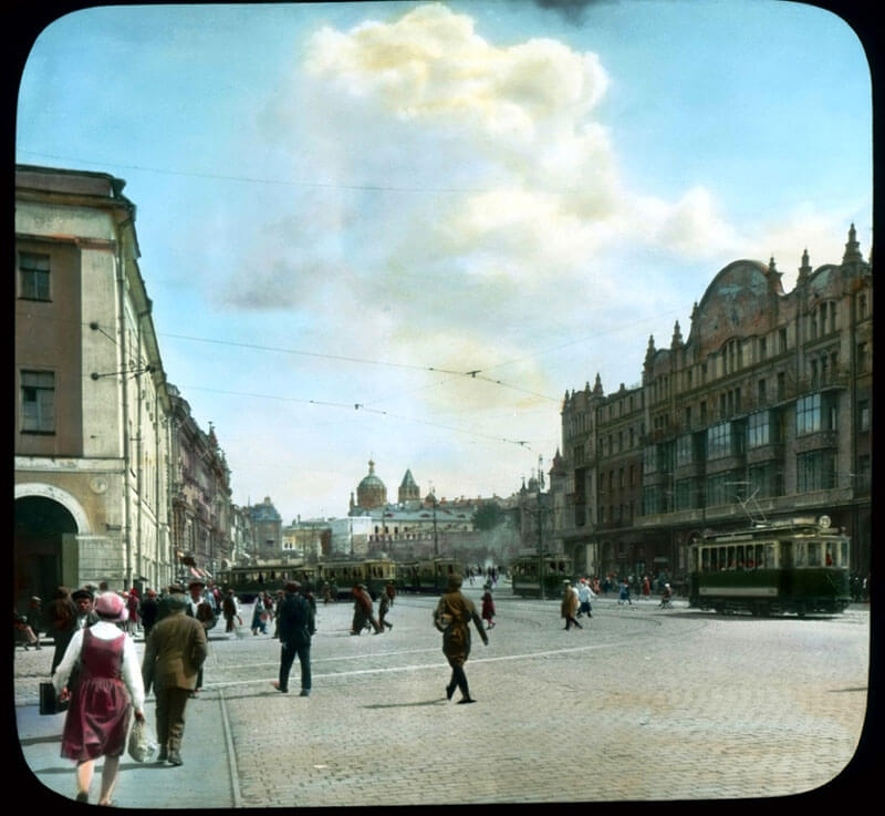 Театральный проезд в сторону Лубянки, Москва 1930-е годы